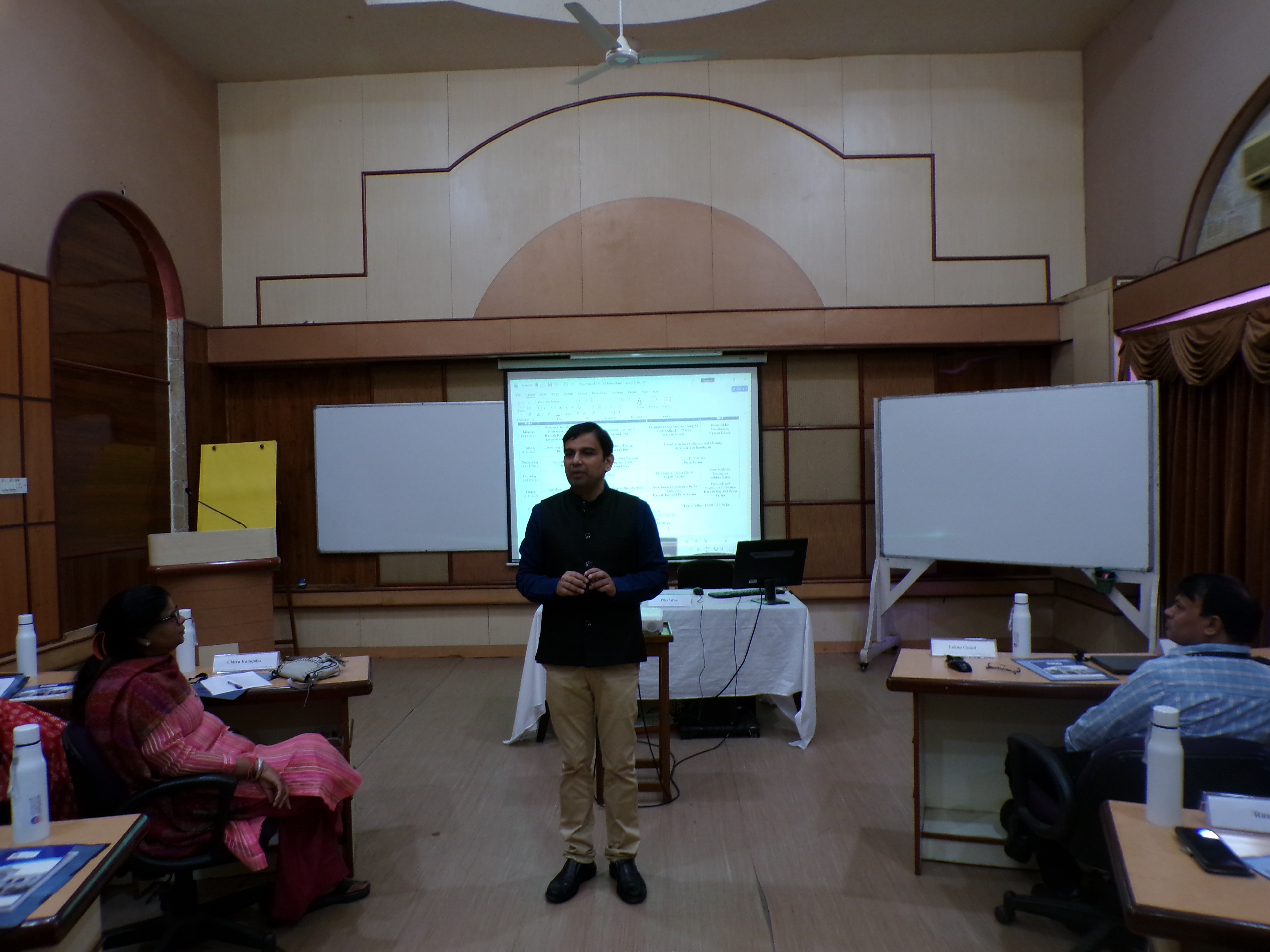 The programme on Data-Driven Decision Making Using AI–BI (Nov 17–21, 2025), sponsored by the Dept. of Planning, has begun in Hyderabad. Led by Dr Karnak Roy & Dr Priya Verma, the programme trains officials in AI, BI tools & data-driven governance.Please find them attached for your reference.